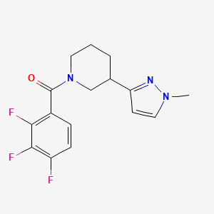 molecular formula C16H16F3N3O B2706142 (3-(1-methyl-1H-pyrazol-3-yl)piperidin-1-yl)(2,3,4-trifluorophenyl)methanone CAS No. 2034288-40-7