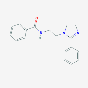 molecular formula C18H19N3O B270615 N-[2-(2-phenyl-4,5-dihydro-1H-imidazol-1-yl)ethyl]benzamide 