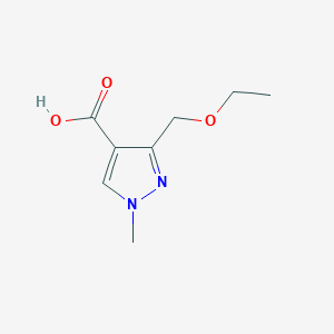 molecular formula C8H12N2O3 B2706157 3-(Ethoxymethyl)-1-methylpyrazole-4-carboxylic acid CAS No. 1975117-54-4