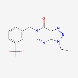molecular formula C14H12F3N5O B2706170 3-ethyl-6-(3-(trifluoromethyl)benzyl)-3H-[1,2,3]triazolo[4,5-d]pyrimidin-7(6H)-one CAS No. 1058197-59-3