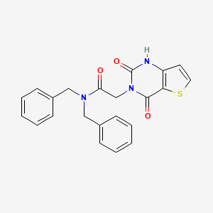 molecular formula C22H19N3O3S B2706179 N,N-dibenzyl-2-(2,4-dioxo-1,2-dihydrothieno[3,2-d]pyrimidin-3(4H)-yl)acetamide CAS No. 687583-00-2