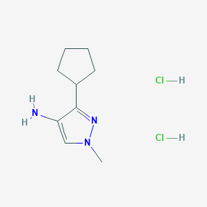3-Cyclopentyl-1-methylpyrazol-4-amine;dihydrochloride