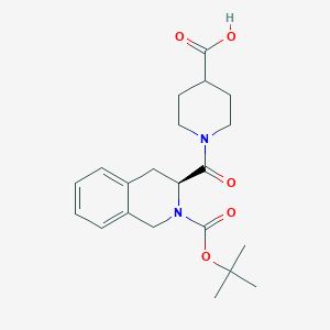 1-{[(3S)-2-(tert-butoxycarbonyl)-1,2,3,4-tetrahydroisoquinolin-3-yl]carbonyl}piperidine-4-carboxylic acid