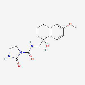 molecular formula C16H21N3O4 B2706195 N-((1-hydroxy-6-methoxy-1,2,3,4-tetrahydronaphthalen-1-yl)methyl)-2-oxoimidazolidine-1-carboxamide CAS No. 2034600-59-2