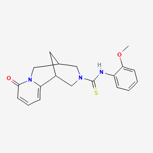 molecular formula C19H21N3O2S B2706198 N-(2-methoxyphenyl)-8-oxo-1,5,6,8-tetrahydro-2H-1,5-methanopyrido[1,2-a][1,5]diazocine-3(4H)-carbothioamide CAS No. 399002-04-1