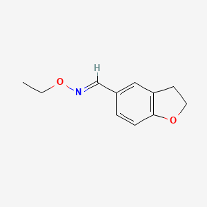 molecular formula C11H13NO2 B2706201 (E)-1-(2,3-Dihydro-1-benzofuran-5-yl)-N-ethoxymethanimine CAS No. 655235-26-0
