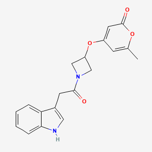4-((1-(2-(1H-indol-3-yl)acetyl)azetidin-3-yl)oxy)-6-methyl-2H-pyran-2-one