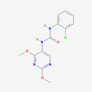 molecular formula C13H13ClN4O3 B2706218 1-(2-Chlorophenyl)-3-(2,4-dimethoxypyrimidin-5-yl)urea CAS No. 1448075-35-1
