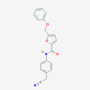 molecular formula C20H16N2O3 B270622 N-[4-(cyanomethyl)phenyl]-5-(phenoxymethyl)-2-furamide 
