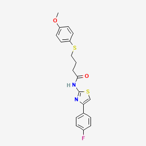 N-(4-(4-fluorophenyl)thiazol-2-yl)-4-((4-methoxyphenyl)thio)butanamide