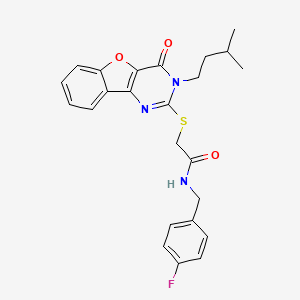 N-(4-fluorobenzyl)-2-{[3-(3-methylbutyl)-4-oxo-3,4-dihydro[1]benzofuro[3,2-d]pyrimidin-2-yl]sulfanyl}acetamide