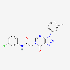 molecular formula C19H15ClN6O2 B2706225 N-(3-chlorophenyl)-2-[3-(3-methylphenyl)-7-oxotriazolo[4,5-d]pyrimidin-6-yl]acetamide CAS No. 888420-26-6