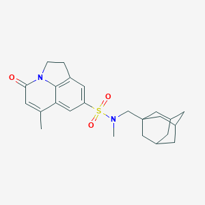 molecular formula C24H30N2O3S B270623 N-(1-adamantylmethyl)-N,6-dimethyl-4-oxo-1,2-dihydro-4H-pyrrolo[3,2,1-ij]quinoline-8-sulfonamide 