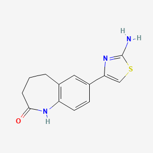 molecular formula C13H13N3OS B2706238 7-(2-氨基-1,3-噻唑-4-基)-2,3,4,5-四氢-1H-1-苯并噻吩-2-酮 CAS No. 105344-32-9