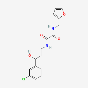 molecular formula C16H17ClN2O4 B2706244 N1-(3-(3-氯苯基)-3-羟基丙基)-N2-(呋喃-2-基甲基)草酰胺 CAS No. 2034457-20-8