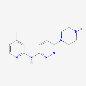 N-(4-methylpyridin-2-yl)-6-(piperazin-1-yl)pyridazin-3-amine