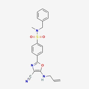 4-(5-(allylamino)-4-cyanooxazol-2-yl)-N-benzyl-N-methylbenzenesulfonamide