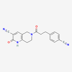 6-(3-(4-Cyanophenyl)propanoyl)-2-oxo-1,2,5,6,7,8-hexahydro-1,6-naphthyridine-3-carbonitrile