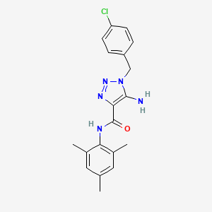 5-amino-1-(4-chlorobenzyl)-N-mesityl-1H-1,2,3-triazole-4-carboxamide