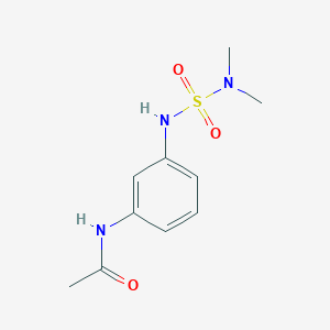 molecular formula C10H15N3O3S B270627 N-(3-{[(dimethylamino)sulfonyl]amino}phenyl)acetamide 