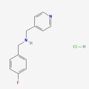 molecular formula C13H14ClFN2 B2706273 (4-Fluorobenzyl)(4-pyridinylmethyl)amine hydrochloride CAS No. 1052418-35-5