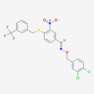 3-nitro-4-{[3-(trifluoromethyl)benzyl]sulfanyl}benzenecarbaldehyde O-(3,4-dichlorobenzyl)oxime