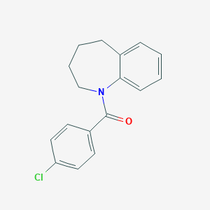molecular formula C17H16ClNO B270628 1-(4-chlorobenzoyl)-2,3,4,5-tetrahydro-1H-1-benzazepine 