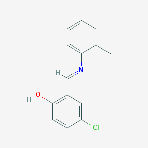 4-chloro-2-{(E)-[(2-methylphenyl)imino]methyl}phenol