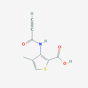 molecular formula C9H7NO3S B2706286 4-Methyl-3-(prop-2-ynamido)thiophene-2-carboxylic acid CAS No. 1592971-41-9