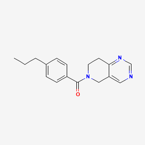 molecular formula C17H19N3O B2706288 (7,8-dihydropyrido[4,3-d]pyrimidin-6(5H)-yl)(4-propylphenyl)methanone CAS No. 1798033-26-7