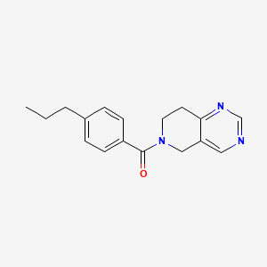 molecular formula C17H19N3O B2706288 (7,8-二氢吡啶并[4,3-d]嘧啶-6(5H)-基)(4-丙基苯基)甲酮 CAS No. 1798033-26-7