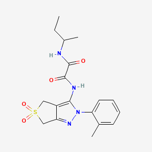 molecular formula C18H22N4O4S B2706296 N1-(sec-butyl)-N2-(5,5-dioxido-2-(o-tolyl)-4,6-dihydro-2H-thieno[3,4-c]pyrazol-3-yl)oxalamide CAS No. 899994-86-6