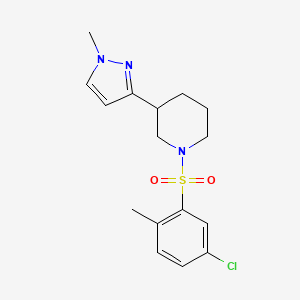 1-((5-chloro-2-methylphenyl)sulfonyl)-3-(1-methyl-1H-pyrazol-3-yl)piperidine