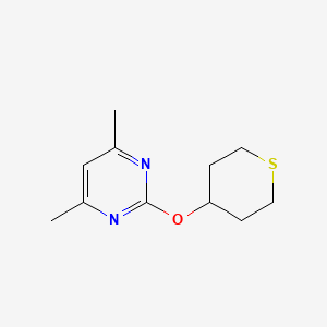 4,6-Dimethyl-2-(thian-4-yloxy)pyrimidine