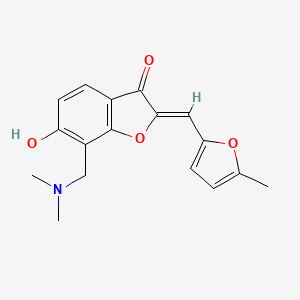 molecular formula C17H17NO4 B2706310 (Z)-7-((dimethylamino)methyl)-6-hydroxy-2-((5-methylfuran-2-yl)methylene)benzofuran-3(2H)-one CAS No. 899391-50-5