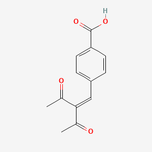 molecular formula C13H12O4 B2706315 4-(2-乙酰-3-氧代-1-丁烯基)苯甲酸 CAS No. 119757-24-3