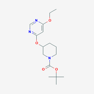 molecular formula C16H25N3O4 B2706322 tert-Butyl 3-((6-ethoxypyrimidin-4-yl)oxy)piperidine-1-carboxylate CAS No. 1353955-56-2