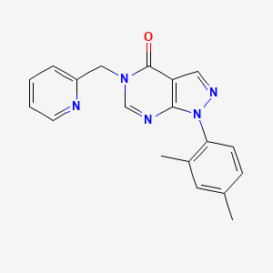 molecular formula C19H17N5O B2706326 1-(2,4-二甲基苯基)-5-(吡啶-2-基甲基)-1H-吡唑并[3,4-d]嘧啶-4(5H)-酮 CAS No. 897616-38-5