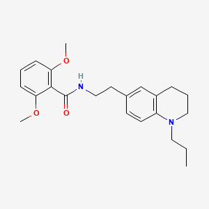 molecular formula C23H30N2O3 B2706327 2,6-dimethoxy-N-(2-(1-propyl-1,2,3,4-tetrahydroquinolin-6-yl)ethyl)benzamide CAS No. 955592-04-8
