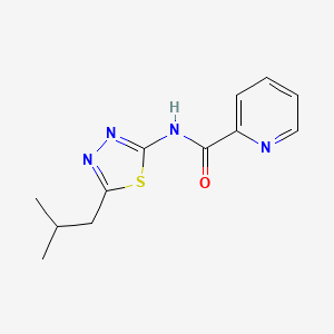 molecular formula C12H14N4OS B2706328 N-(5-isobutyl-1,3,4-thiadiazol-2-yl)picolinamide CAS No. 898656-74-1