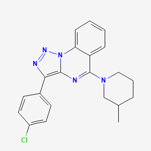 1-[3-(4-Chlorophenyl)-[1,2,3]triazolo[1,5-a]quinazolin-5-yl]-3-methylpiperidine