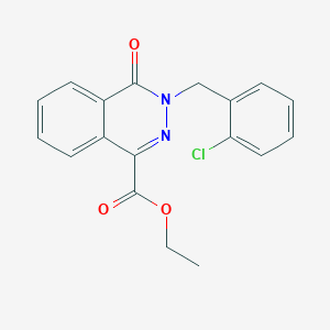 molecular formula C18H15ClN2O3 B270634 Ethyl 3-(2-chlorobenzyl)-4-oxo-3,4-dihydro-1-phthalazinecarboxylate 