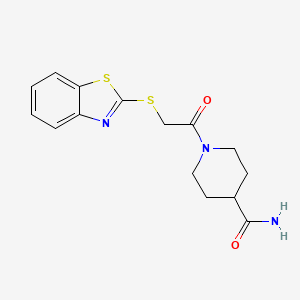 1-[2-(1,3-Benzothiazol-2-ylsulfanyl)acetyl]piperidine-4-carboxamide
