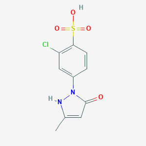 molecular formula C10H9ClN2O4S B270636 2-chloro-4-(5-hydroxy-3-methyl-1H-pyrazol-1-yl)benzenesulfonic acid 