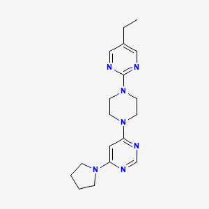 molecular formula C18H25N7 B2706360 4-[4-(5-Ethylpyrimidin-2-yl)piperazin-1-yl]-6-pyrrolidin-1-ylpyrimidine CAS No. 2415531-96-1