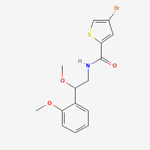 molecular formula C15H16BrNO3S B2706363 4-bromo-N-(2-methoxy-2-(2-methoxyphenyl)ethyl)thiophene-2-carboxamide CAS No. 1788558-29-1