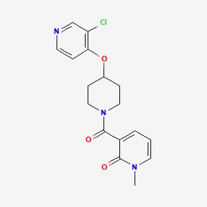 3-(4-((3-chloropyridin-4-yl)oxy)piperidine-1-carbonyl)-1-methylpyridin-2(1H)-one
