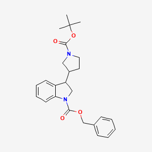 Benzyl 3-(1-(tert-butoxycarbonyl)pyrrolidin-3-yl)indoline-1-carboxylate