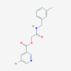 2-[(3-Methylbenzyl)amino]-2-oxoethyl 5-bromopyridine-3-carboxylate