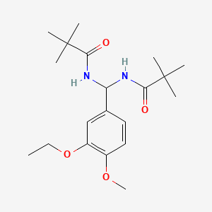 N-[(2,2-dimethylpropanoylamino)-(3-ethoxy-4-methoxyphenyl)methyl]-2,2-dimethylpropanamide